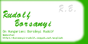 rudolf borsanyi business card