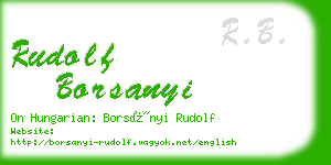 rudolf borsanyi business card